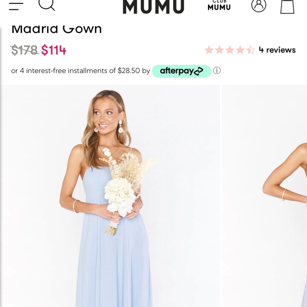 show me your mumu - Madrid gown steel blue L
